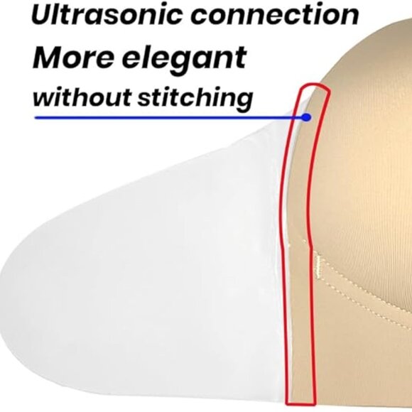 TITU Nude Deep Plunge Strapless Backless Bra 👗 Invisible Push-Up Adhesive Bra - Picture 5 of 7